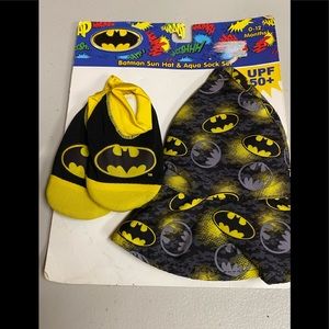 Dc Comics Batman Sun Hat & Aqua Sock Set 0-12 month
